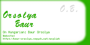 orsolya baur business card